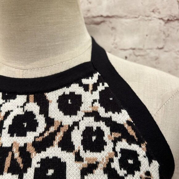 Diane Von Furstenberg X Target Halter Tie Neck Neutral Poppy Knit Midi Dress - S - Picture 3 of 6